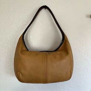 Vintage Coach Ergo Hobo Retro Zip Tan and Brown Leather Shoulder Bag 9293